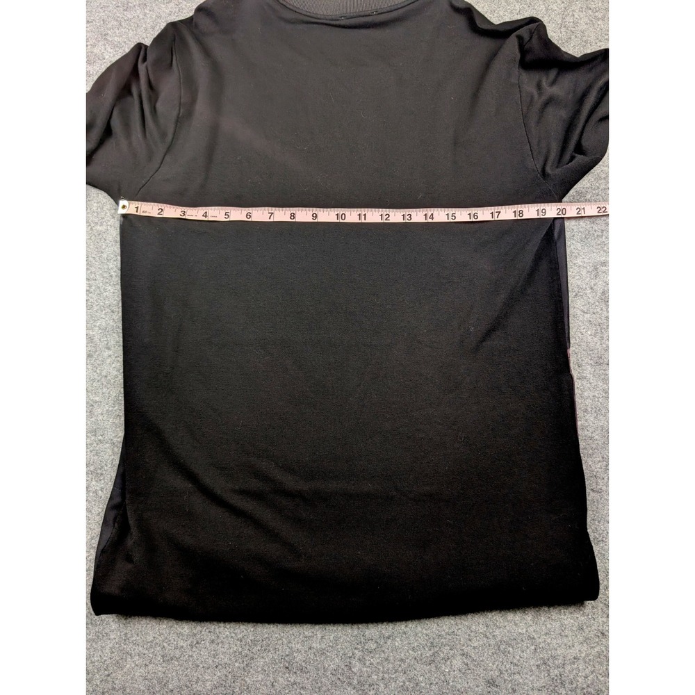 Zara Floral Varsity Number 9 Jersey Top Black Short Sleeve Pockets Woman - Picture 13 of 15